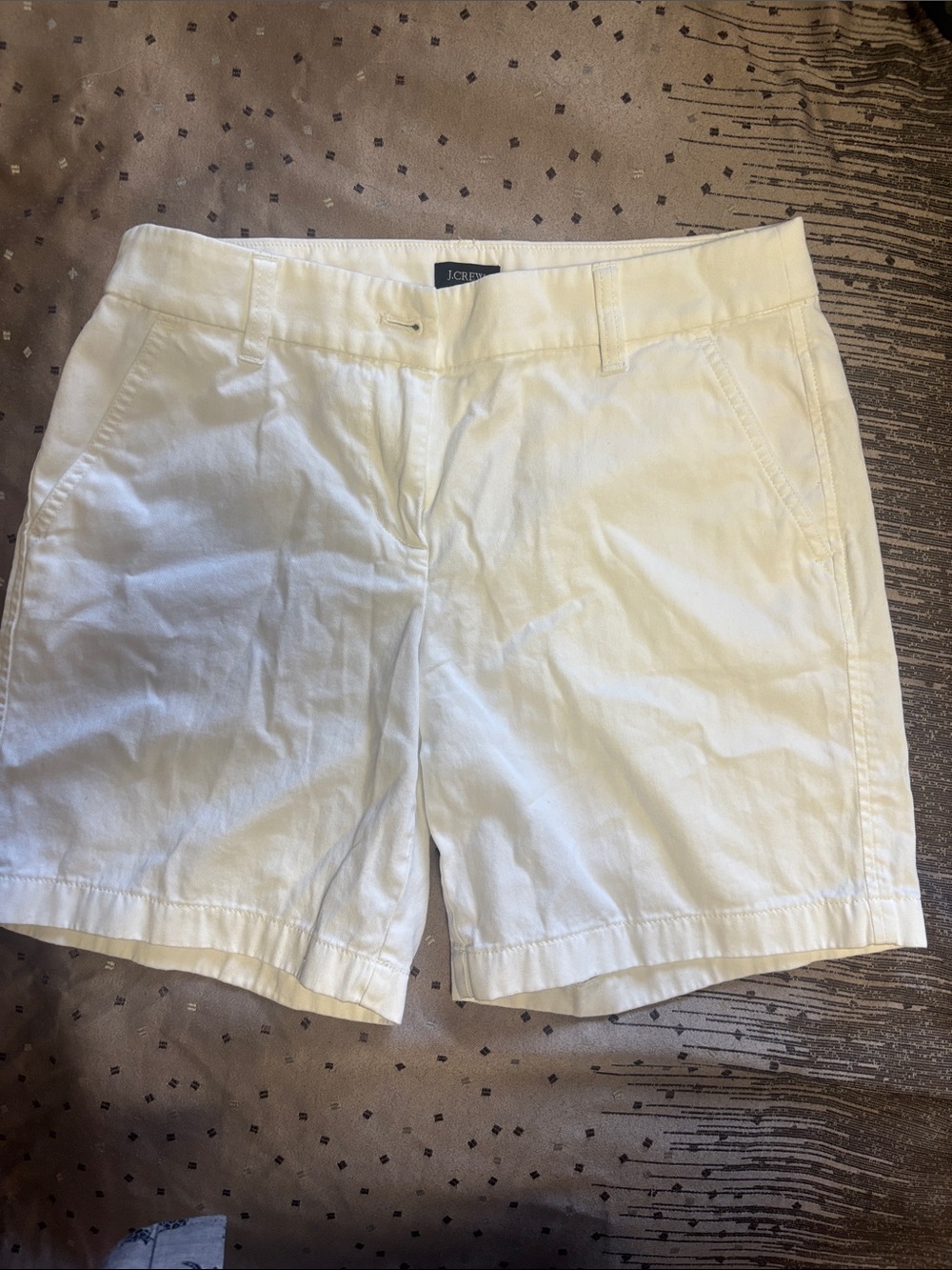 J. Crew White Cotton Chino Bermuda Shorts